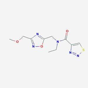 molecular formula C10H13N5O3S B5902393 N-ethyl-N-{[3-(methoxymethyl)-1,2,4-oxadiazol-5-yl]methyl}-1,2,3-thiadiazole-4-carboxamide 