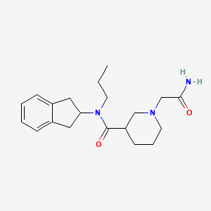 1-(2-amino-2-oxoethyl)-N-(2,3-dihydro-1H-inden-2-yl)-N-propylpiperidine-3-carboxamide