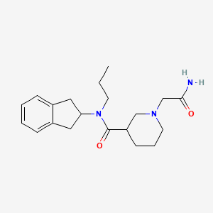 molecular formula C20H29N3O2 B5902408 1-(2-amino-2-oxoethyl)-N-(2,3-dihydro-1H-inden-2-yl)-N-propylpiperidine-3-carboxamide 