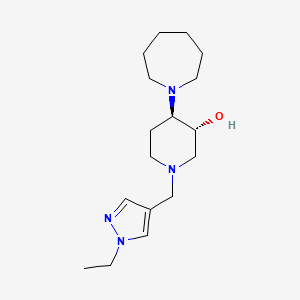 (3R*,4R*)-4-(1-azepanyl)-1-[(1-ethyl-1H-pyrazol-4-yl)methyl]-3-piperidinol