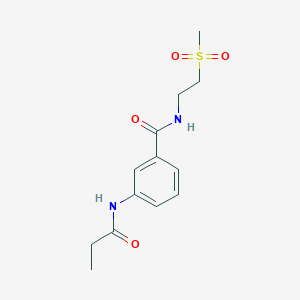molecular formula C13H18N2O4S B5902418 N-[2-(methylsulfonyl)ethyl]-3-(propionylamino)benzamide 