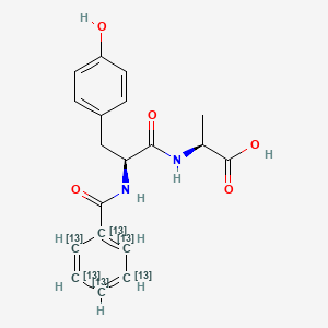 molecular formula C19H20N2O5 B590243 N-(N-苯甲酰-L-酪氨酰)-L-丙氨酸-13C6 CAS No. 1356382-80-3