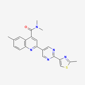 N,N,6-trimethyl-2-[2-(2-methyl-1,3-thiazol-4-yl)pyrimidin-5-yl]quinoline-4-carboxamide