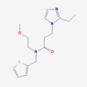 molecular formula C16H23N3O2S B5902446 3-(2-ethyl-1H-imidazol-1-yl)-N-(2-methoxyethyl)-N-(2-thienylmethyl)propanamide 