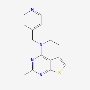 molecular formula C15H16N4S B5902449 N-ethyl-2-methyl-N-(pyridin-4-ylmethyl)thieno[2,3-d]pyrimidin-4-amine 