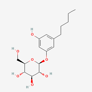 molecular formula C17H26O7 B590245 11-Dehydroxygrevilloside B CAS No. 197307-49-6