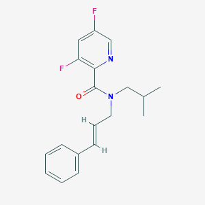 3,5-difluoro-N-isobutyl-N-[(2E)-3-phenylprop-2-en-1-yl]pyridine-2-carboxamide
