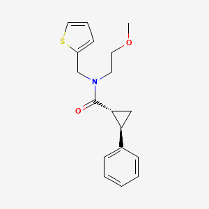 molecular formula C18H21NO2S B5902475 (1R*,2R*)-N-(2-methoxyethyl)-2-phenyl-N-(2-thienylmethyl)cyclopropanecarboxamide 