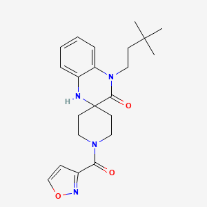 molecular formula C22H28N4O3 B5902487 4'-(3,3-dimethylbutyl)-1-(isoxazol-3-ylcarbonyl)-1',4'-dihydro-3'H-spiro[piperidine-4,2'-quinoxalin]-3'-one 