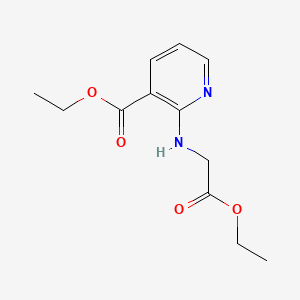 molecular formula C12H16N2O4 B590251 2-(Carboxymethylamino) Nicotinic Acid Diethyl Ester CAS No. 1178176-00-5