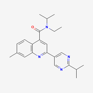 molecular formula C23H28N4O B5902515 N-ethyl-N-isopropyl-2-(2-isopropylpyrimidin-5-yl)-7-methylquinoline-4-carboxamide 