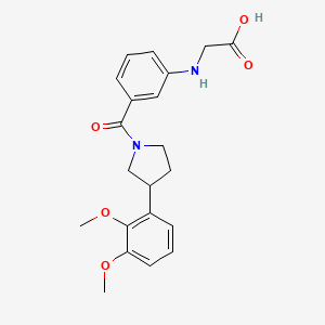 molecular formula C21H24N2O5 B5902522 [(3-{[3-(2,3-dimethoxyphenyl)pyrrolidin-1-yl]carbonyl}phenyl)amino]acetic acid 