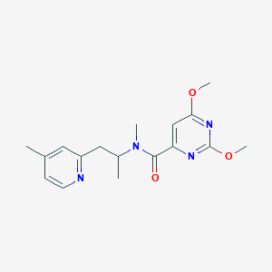 2,6-dimethoxy-N-methyl-N-[1-methyl-2-(4-methylpyridin-2-yl)ethyl]pyrimidine-4-carboxamide