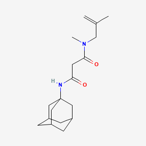 molecular formula C18H28N2O2 B5902537 N'-1-adamantyl-N-methyl-N-(2-methylprop-2-en-1-yl)malonamide 