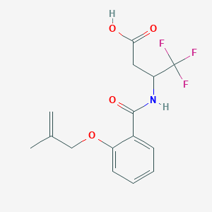 molecular formula C15H16F3NO4 B5902540 4,4,4-trifluoro-3-({2-[(2-methylprop-2-en-1-yl)oxy]benzoyl}amino)butanoic acid 