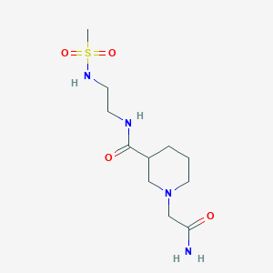 molecular formula C11H22N4O4S B5902542 1-(2-amino-2-oxoethyl)-N-{2-[(methylsulfonyl)amino]ethyl}piperidine-3-carboxamide 