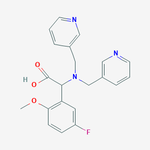 molecular formula C21H20FN3O3 B5902596 [bis(pyridin-3-ylmethyl)amino](5-fluoro-2-methoxyphenyl)acetic acid 