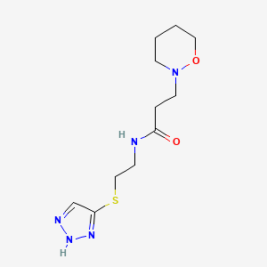 molecular formula C11H19N5O2S B5902601 3-(1,2-oxazinan-2-yl)-N-[2-(1H-1,2,3-triazol-5-ylthio)ethyl]propanamide 