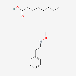 Methoxy(2-phenylethyl)mercury;octanoic acid