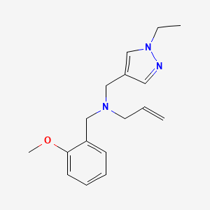 molecular formula C17H23N3O B5902610 N-[(1-ethyl-1H-pyrazol-4-yl)methyl]-N-(2-methoxybenzyl)prop-2-en-1-amine 