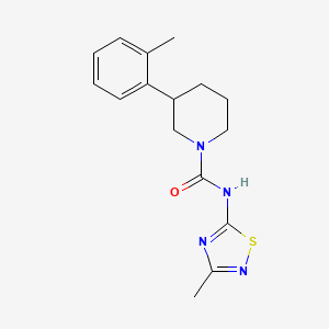 molecular formula C16H20N4OS B5902619 3-(2-methylphenyl)-N-(3-methyl-1,2,4-thiadiazol-5-yl)piperidine-1-carboxamide 