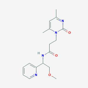 molecular formula C17H22N4O3 B5902629 3-(4,6-dimethyl-2-oxopyrimidin-1(2H)-yl)-N-(2-methoxy-1-pyridin-2-ylethyl)propanamide 