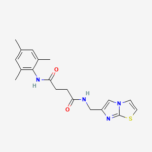 molecular formula C19H22N4O2S B5902641 N-(imidazo[2,1-b][1,3]thiazol-6-ylmethyl)-N'-mesitylsuccinamide 