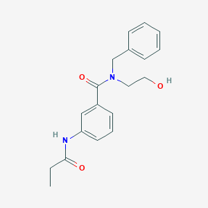 molecular formula C19H22N2O3 B5902646 N-benzyl-N-(2-hydroxyethyl)-3-(propionylamino)benzamide 