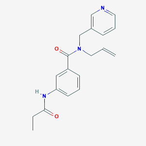 molecular formula C19H21N3O2 B5902690 N-allyl-3-(propionylamino)-N-(pyridin-3-ylmethyl)benzamide 
