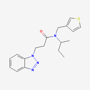 molecular formula C18H22N4OS B5902692 3-(1H-1,2,3-benzotriazol-1-yl)-N-(sec-butyl)-N-(3-thienylmethyl)propanamide 