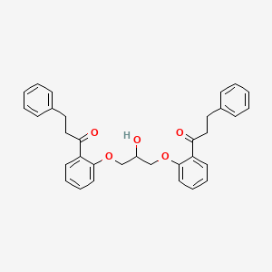 molecular formula C33H32O5 B590271 1,1'-(((2-羟基丙烷-1,3-二基)双(氧基))双(2,1-苯撑))双(3-苯基丙烷-1-酮) CAS No. 1329643-40-4