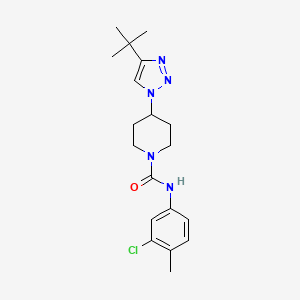 molecular formula C19H26ClN5O B5902718 4-(4-tert-butyl-1H-1,2,3-triazol-1-yl)-N-(3-chloro-4-methylphenyl)piperidine-1-carboxamide 