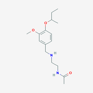 molecular formula C16H26N2O3 B5902725 N-{2-[(4-sec-butoxy-3-methoxybenzyl)amino]ethyl}acetamide 