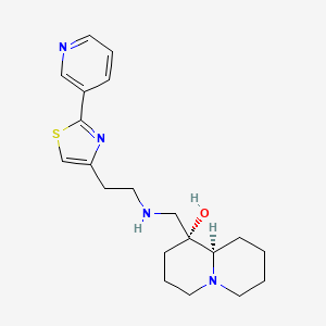 (1R,9aR)-1-({[2-(2-pyridin-3-yl-1,3-thiazol-4-yl)ethyl]amino}methyl)octahydro-2H-quinolizin-1-ol