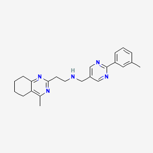 molecular formula C23H27N5 B5902739 N-{[2-(3-methylphenyl)pyrimidin-5-yl]methyl}-2-(4-methyl-5,6,7,8-tetrahydroquinazolin-2-yl)ethanamine 