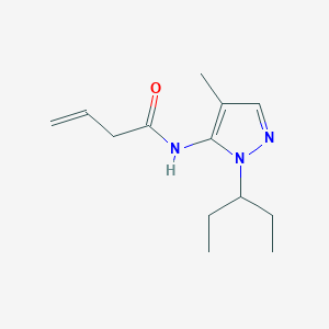 molecular formula C13H21N3O B5902762 N-[1-(1-ethylpropyl)-4-methyl-1H-pyrazol-5-yl]but-3-enamide 