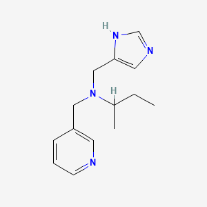 molecular formula C14H20N4 B5902767 N-(1H-imidazol-4-ylmethyl)-N-(pyridin-3-ylmethyl)butan-2-amine 