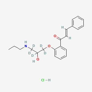 molecular formula C21H26ClNO3 B590277 (2E)-Dehydro Propafenone-d5 Hydrochloride CAS No. 1331643-41-4