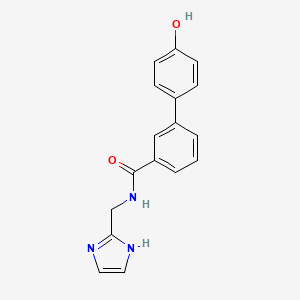molecular formula C17H15N3O2 B5902771 4'-hydroxy-N-(1H-imidazol-2-ylmethyl)biphenyl-3-carboxamide 