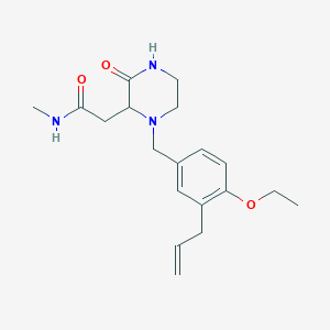 molecular formula C19H27N3O3 B5902773 2-[1-(3-allyl-4-ethoxybenzyl)-3-oxopiperazin-2-yl]-N-methylacetamide 