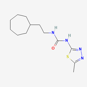 molecular formula C13H22N4OS B5902786 N-(2-cycloheptylethyl)-N'-(5-methyl-1,3,4-thiadiazol-2-yl)urea 