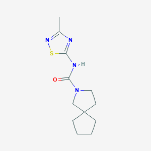 molecular formula C12H18N4OS B5902819 N-(3-methyl-1,2,4-thiadiazol-5-yl)-2-azaspiro[4.4]nonane-2-carboxamide 