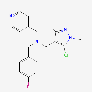1-(5-chloro-1,3-dimethyl-1H-pyrazol-4-yl)-N-(4-fluorobenzyl)-N-(pyridin-4-ylmethyl)methanamine