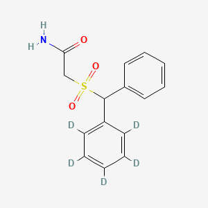 molecular formula C15H15NO3S B590285 2-[(2,3,4,5,6-五氘苯基)-苯基甲基]磺酰乙酰胺 CAS No. 1329496-95-8