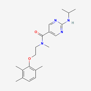 molecular formula C20H28N4O2 B5902859 2-(isopropylamino)-N-methyl-N-[2-(2,3,6-trimethylphenoxy)ethyl]pyrimidine-5-carboxamide 