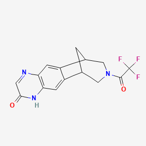 molecular formula C15H12F3N3O2 B590287 Hydroxy Varenicline N-Trifluoroacetate CAS No. 357426-10-9