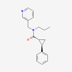 (1R*,2R*)-2-phenyl-N-propyl-N-(pyridin-3-ylmethyl)cyclopropanecarboxamide