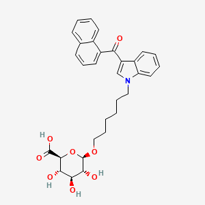 (2S,3S,4S,5R,6R)-3,4,5-trihydroxy-6-[6-[3-(naphthalene-1-carbonyl)indol-1-yl]hexoxy]oxane-2-carboxylic acid