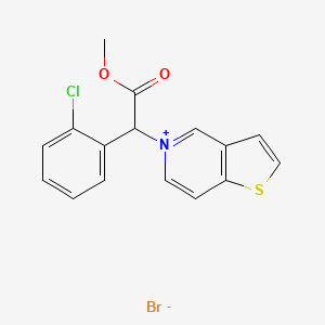 molecular formula C16H13BrClNO2S B590293 5-[1-(2-Chlorophenyl)-2-methoxy-2-oxoethyl]thieno[3,2-c]pyridinium Bromide CAS No. 1251736-86-3