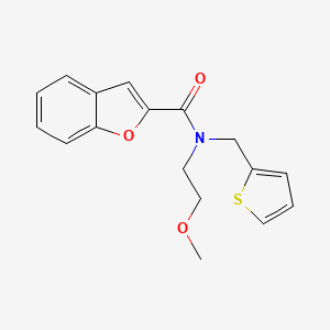 molecular formula C17H17NO3S B5902935 N-(2-methoxyethyl)-N-(2-thienylmethyl)-1-benzofuran-2-carboxamide 